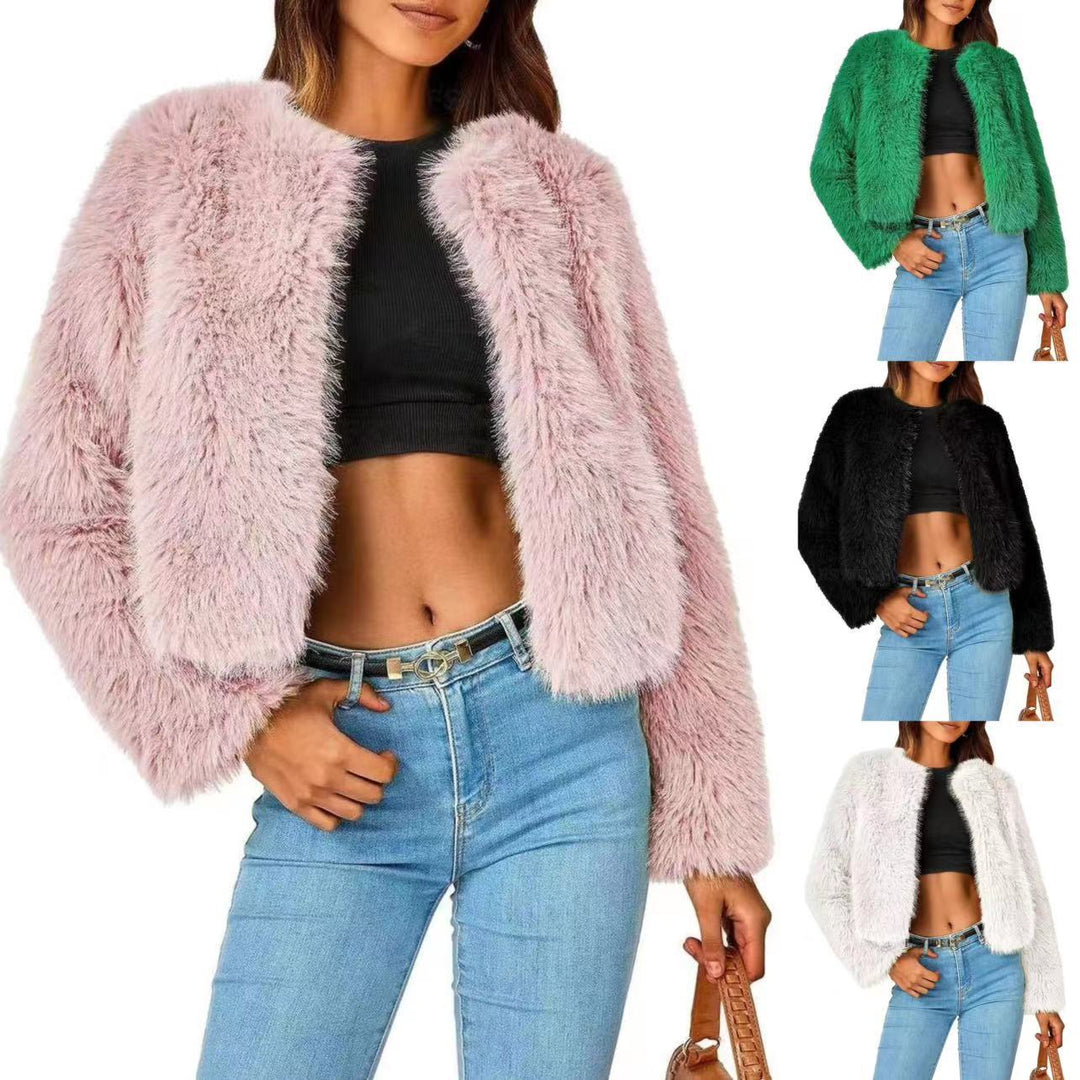 Veste en polaire pour femme avec un design en fourrure luxueux et des manches volumineuses Levoire