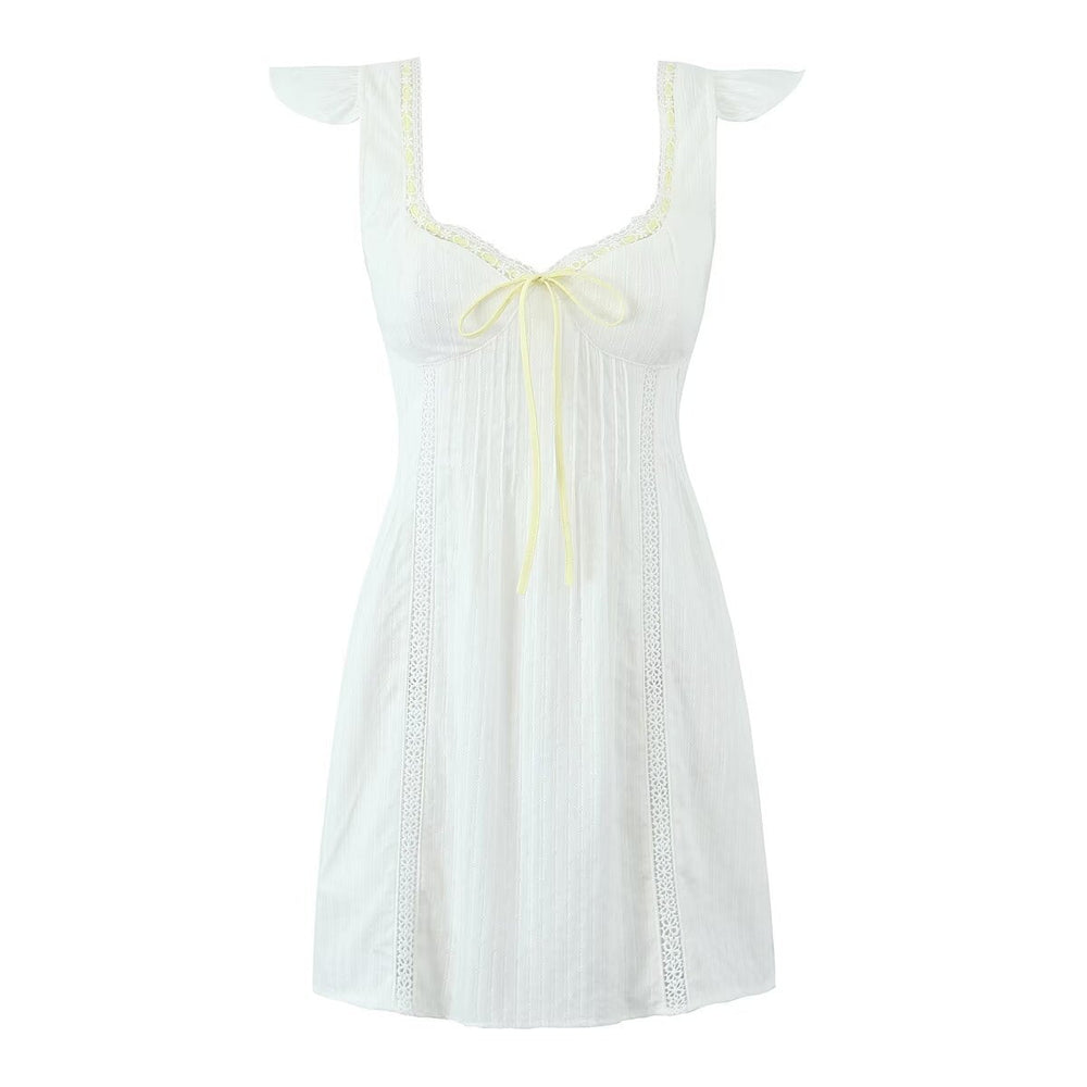 Levoire | Printemps Éclairci Nouveau Mini Robe A Ligne Blanc