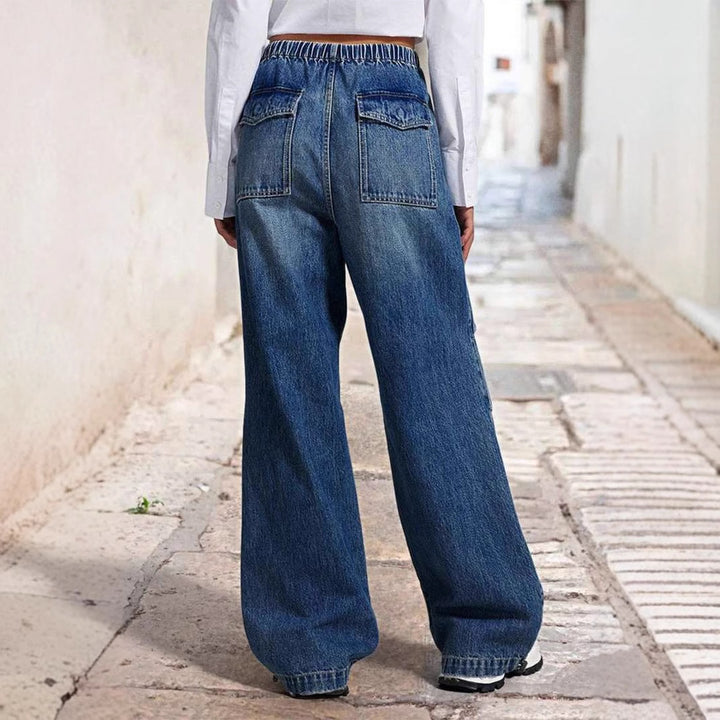 Jeans larges confortables pour femmes au style urbain décontracté Levoire