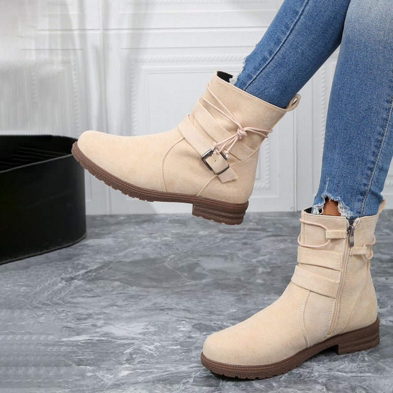 Levoire | Bottes Mi-Hautes Robustes À Boucle Pour Femmes