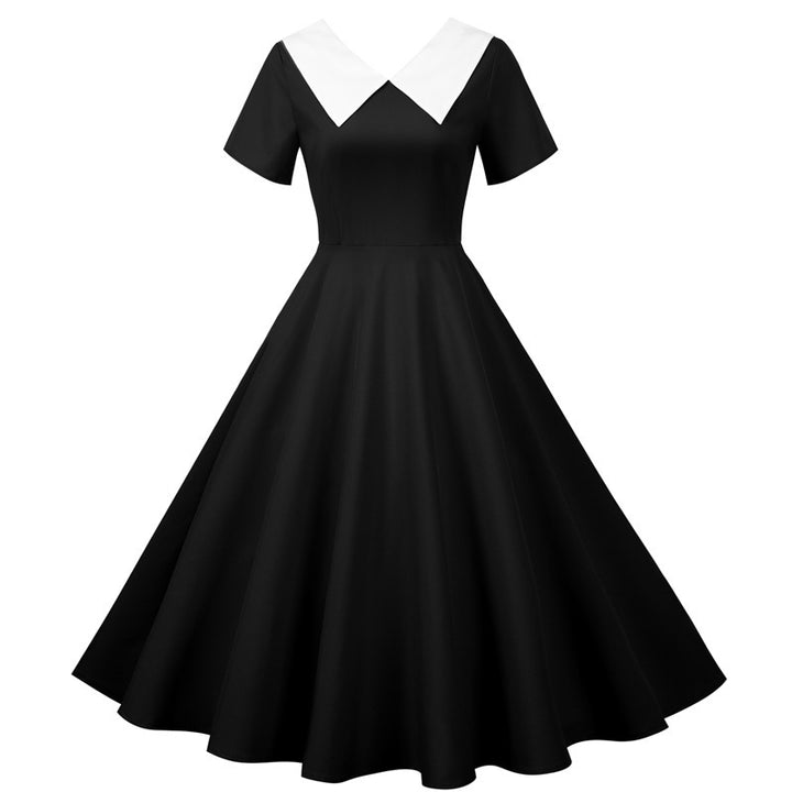 Robe évasée pour femmes avec col élégant et jupe ample Levoire