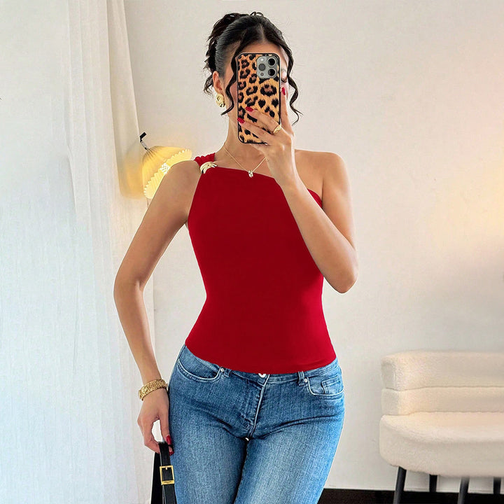 Body femme asymétrique avec nœud décoratif Levoire