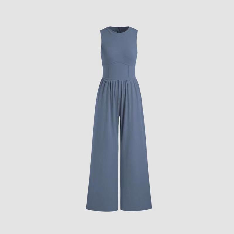 Levoire | Détente ensemble de vêtements féminin à col rond large Bleu