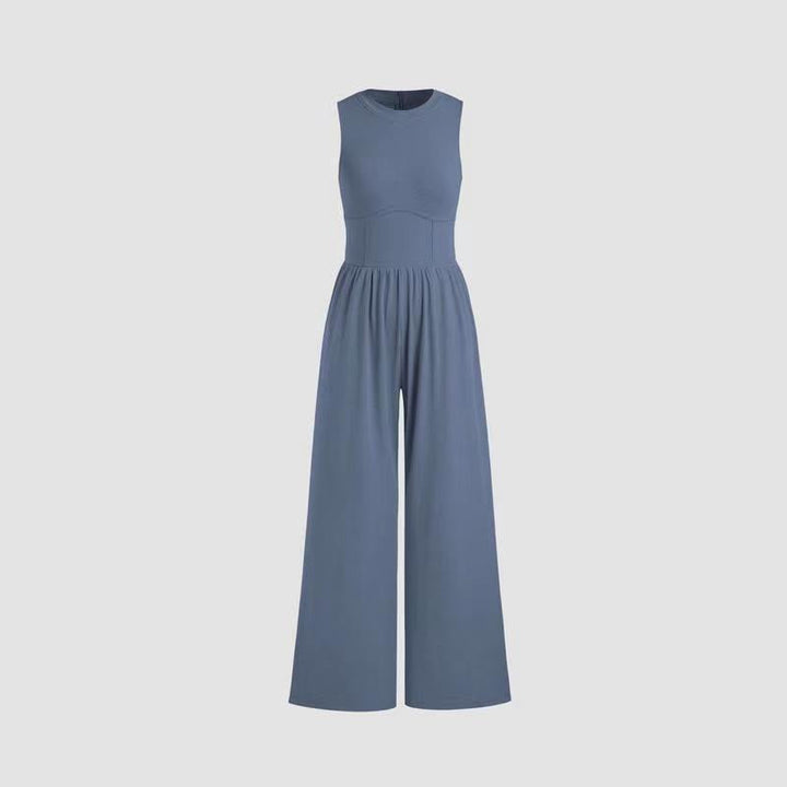Levoire | Détente ensemble de vêtements féminin à col rond large Bleu