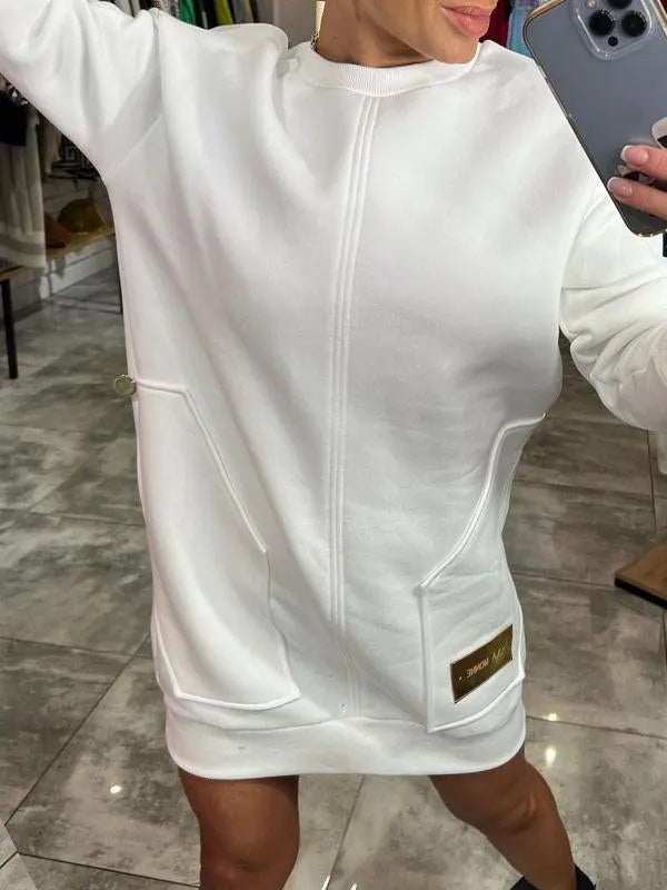 Robe sweatshirt pour femmes avec poches latérales pratiques et design moderne Levoire