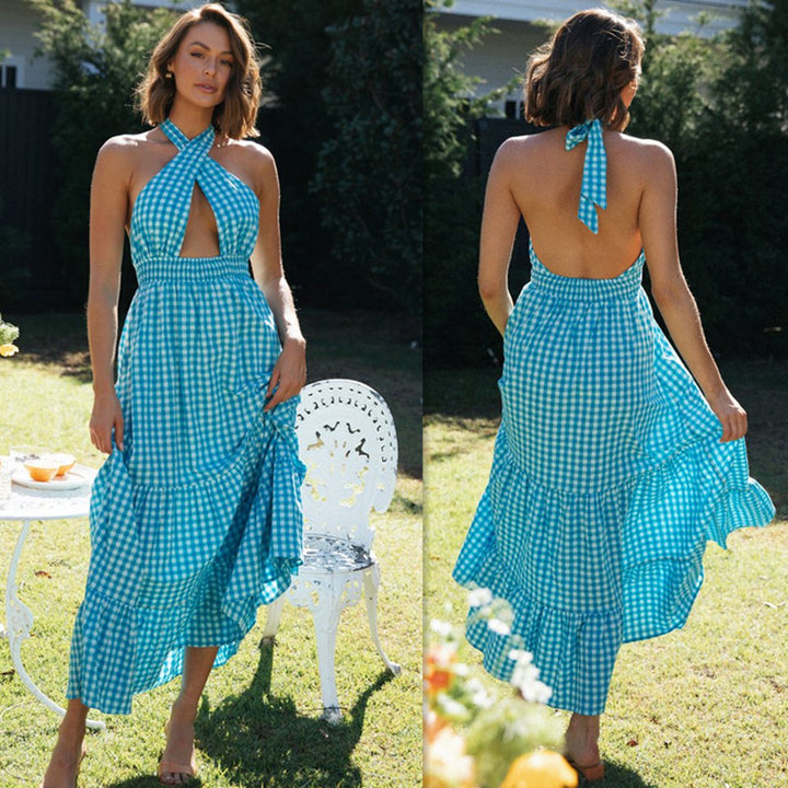 Robe maxi femme avec haut enroulé et ourlet à volants Levoire