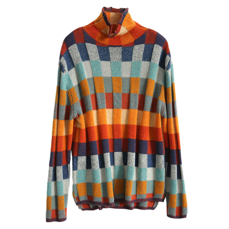 Levoire | En Tricot À Carreaux Colorés