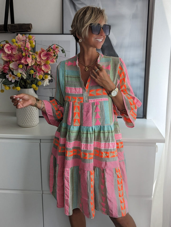 Levoire | Robe Bohémienne Avec Motif Ethnique