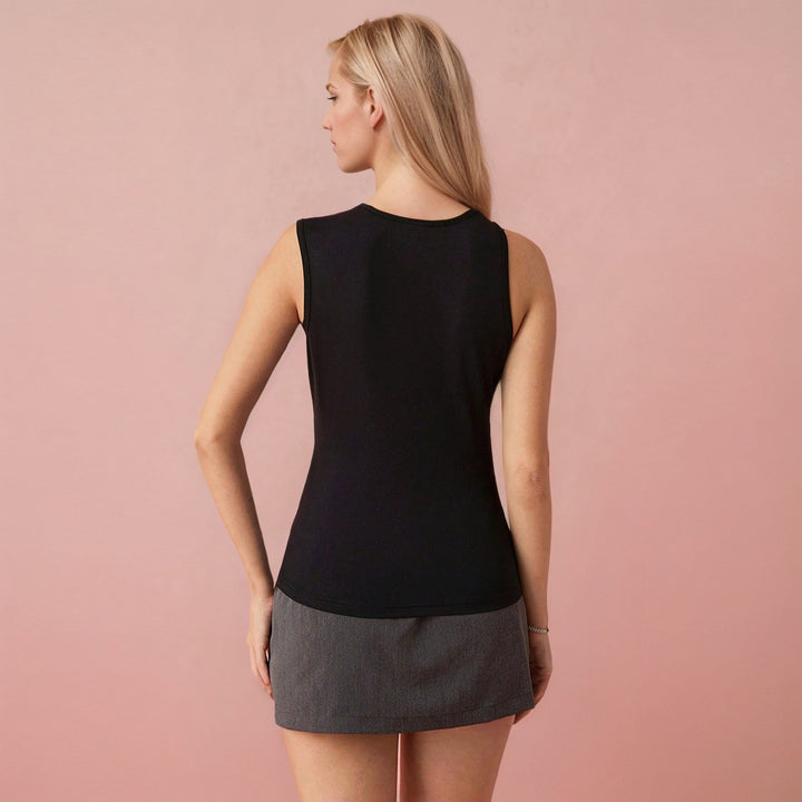T-shirt sans manches pour femmes avec un design de nœud tendance et une silhouette moulante Levoire