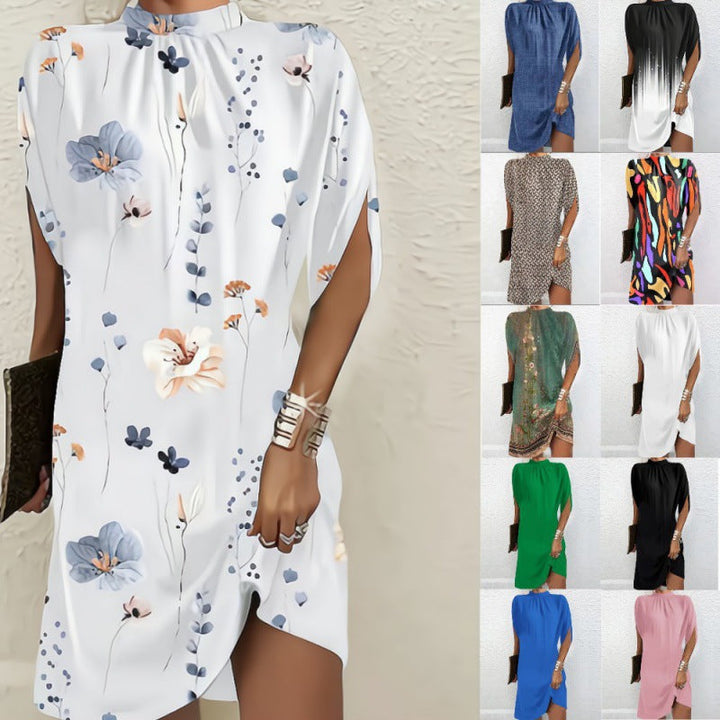 Levoire | Chic Fashion Robe à col rond à manches chauve-souris