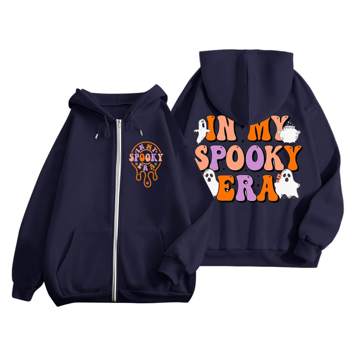 Hoodie pour femmes avec imprimé effrayant et poches kangourou Levoire
