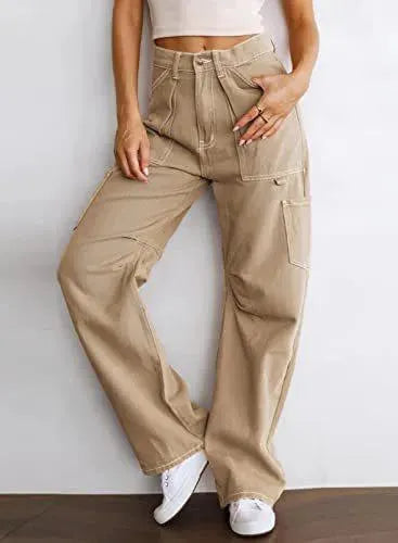 Levoire | Pantalons avec des poches largement découpées Khaki