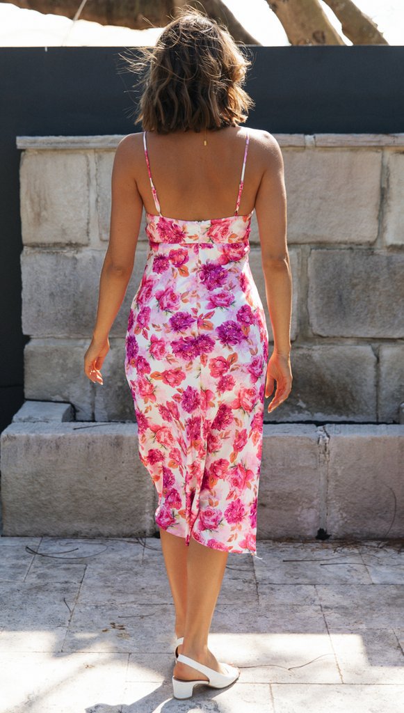Robe maxi femme avec bretelles délicates et imprimé floral Levoire