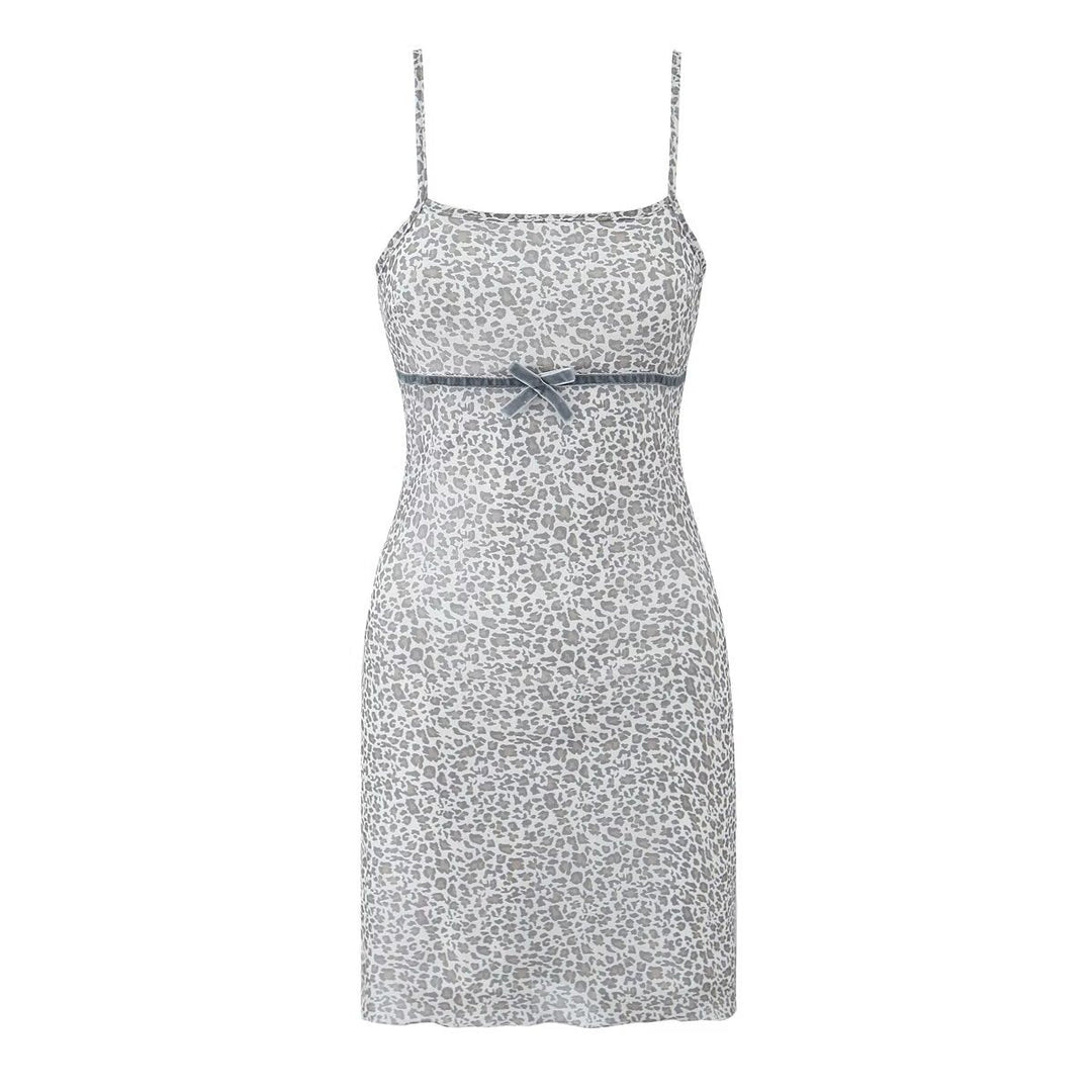 Levoire | Robe soleil mini à bretelles simples Gris