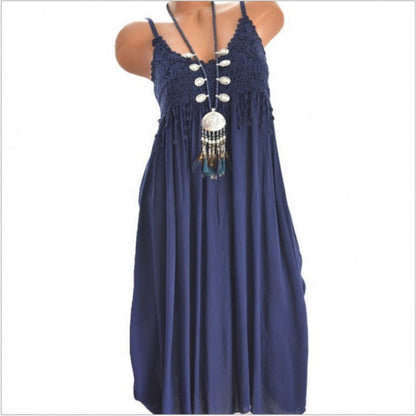 Levoire | Robe en dentelle sensuelle Bleu marine