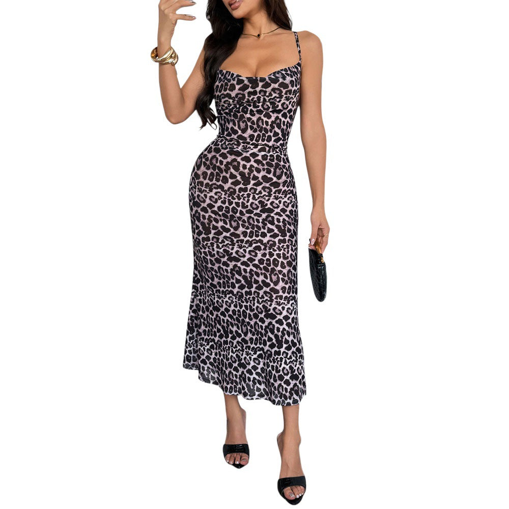 Robe maxi femme avec imprimé léopard Levoire