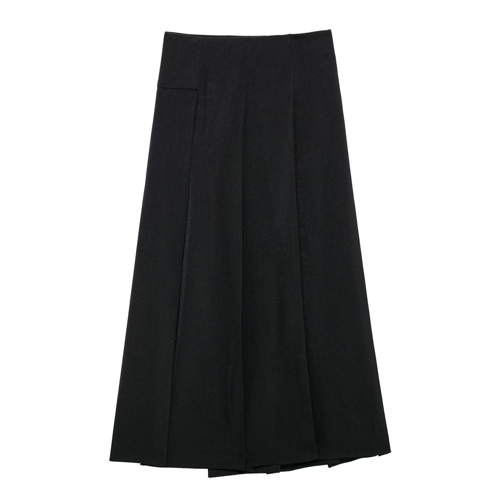 Levoire | Jupe midi longueur printemps vivante noir