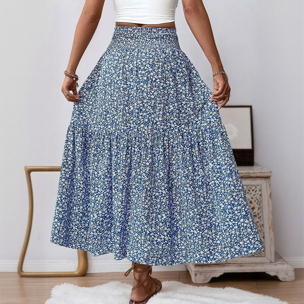 Robe maxi femme avec motifs floraux et taille élastique Levoire