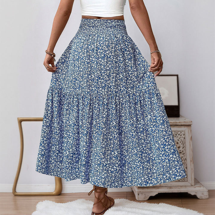 Robe maxi femme avec motifs floraux et taille élastique Levoire