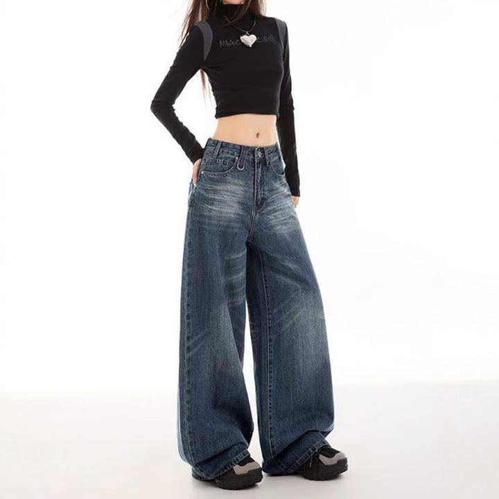 Jeans supplémentaires pour femmes au look usé tendance Levoire