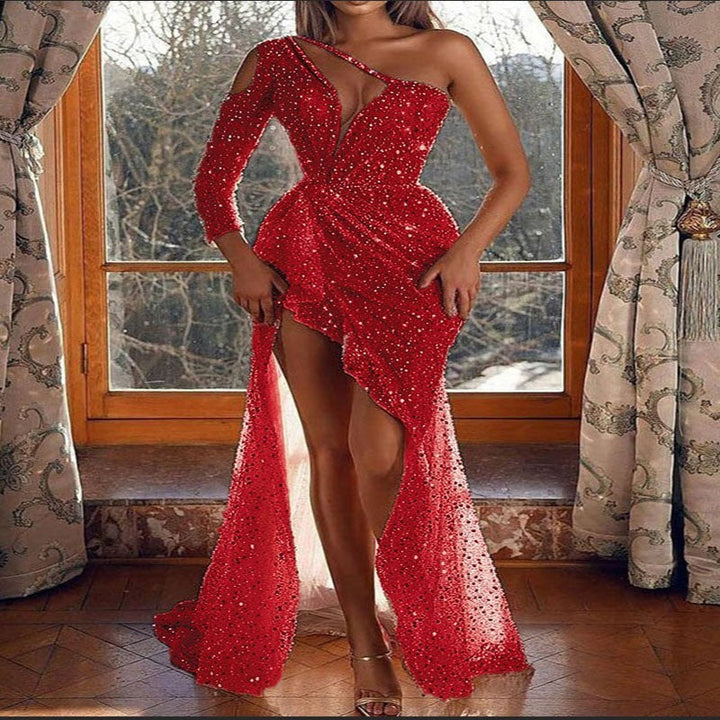 Levoire | Glamouröös Robe de Fête à Manches Longues en Sequins