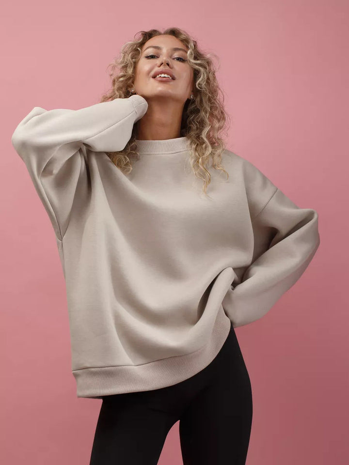Levoire | Haut en tricot ample à col rond Abricot
