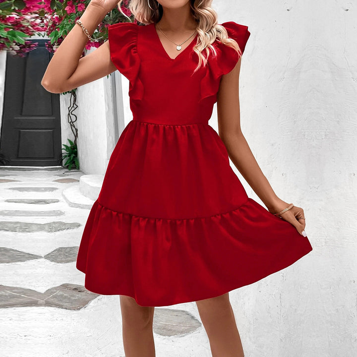 Robe d'été femme avec des manches volantes et un dos ouvert Levoire