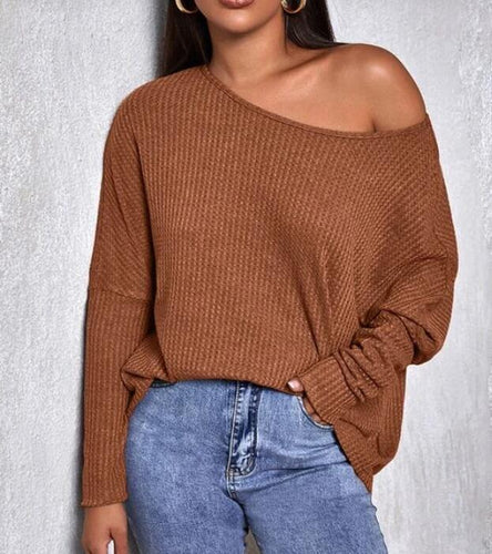 Pull en tricot surdimensionné pour femmes Levoire
