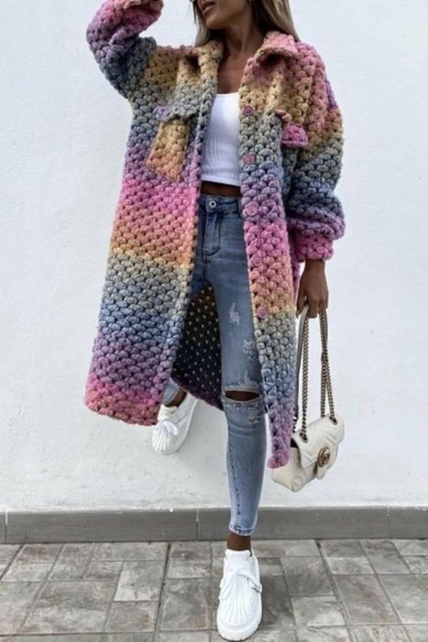 Manteau en tricot surdimensionné et confortable pour femmes, avec des couleurs modernes et des poches pratiques Levoire