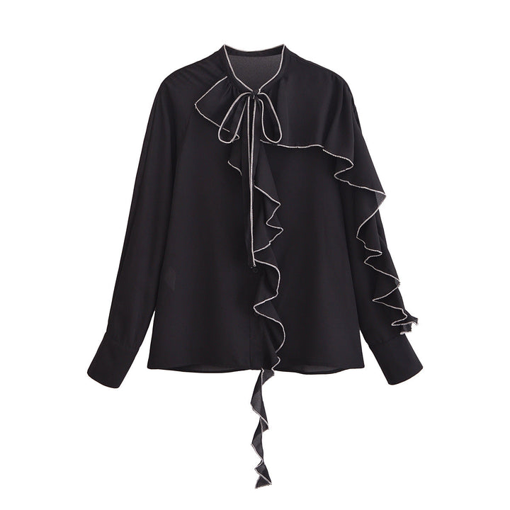 Levoire | Crisp Printemps Chemise à Manches Longues noir