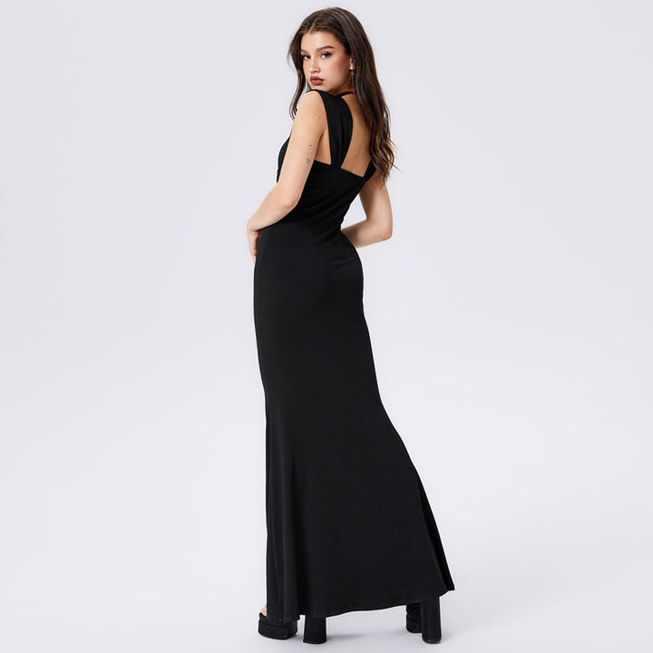 Robe maxi ajustée pour femme avec des détails drapés Levoire