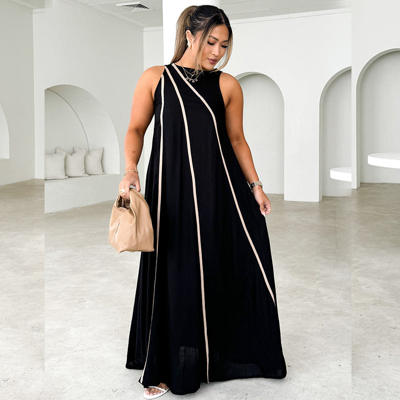 Robe maxi pour femmes avec une coupe asymétrique et un laçage élégant Levoire
