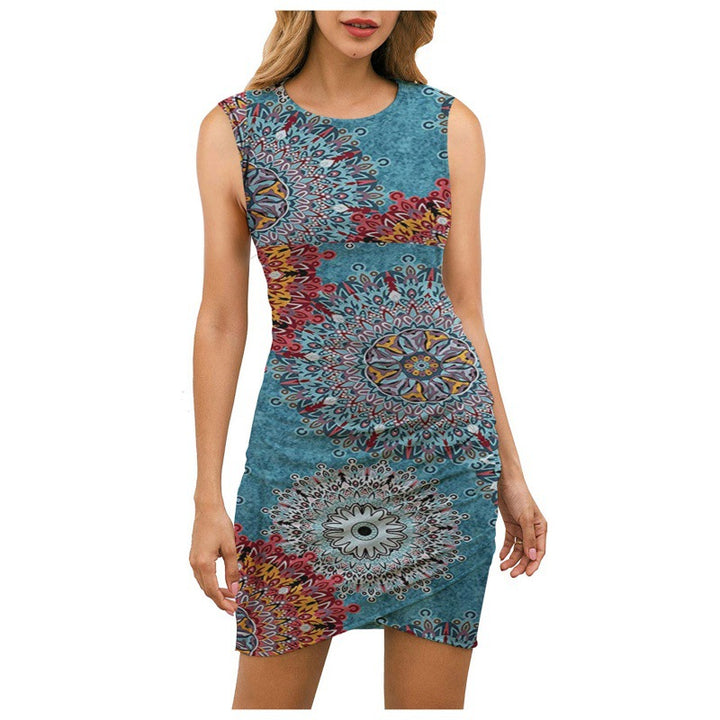 Robe portefeuille femme avec design de mandala floral et silhouette ajustée Levoire