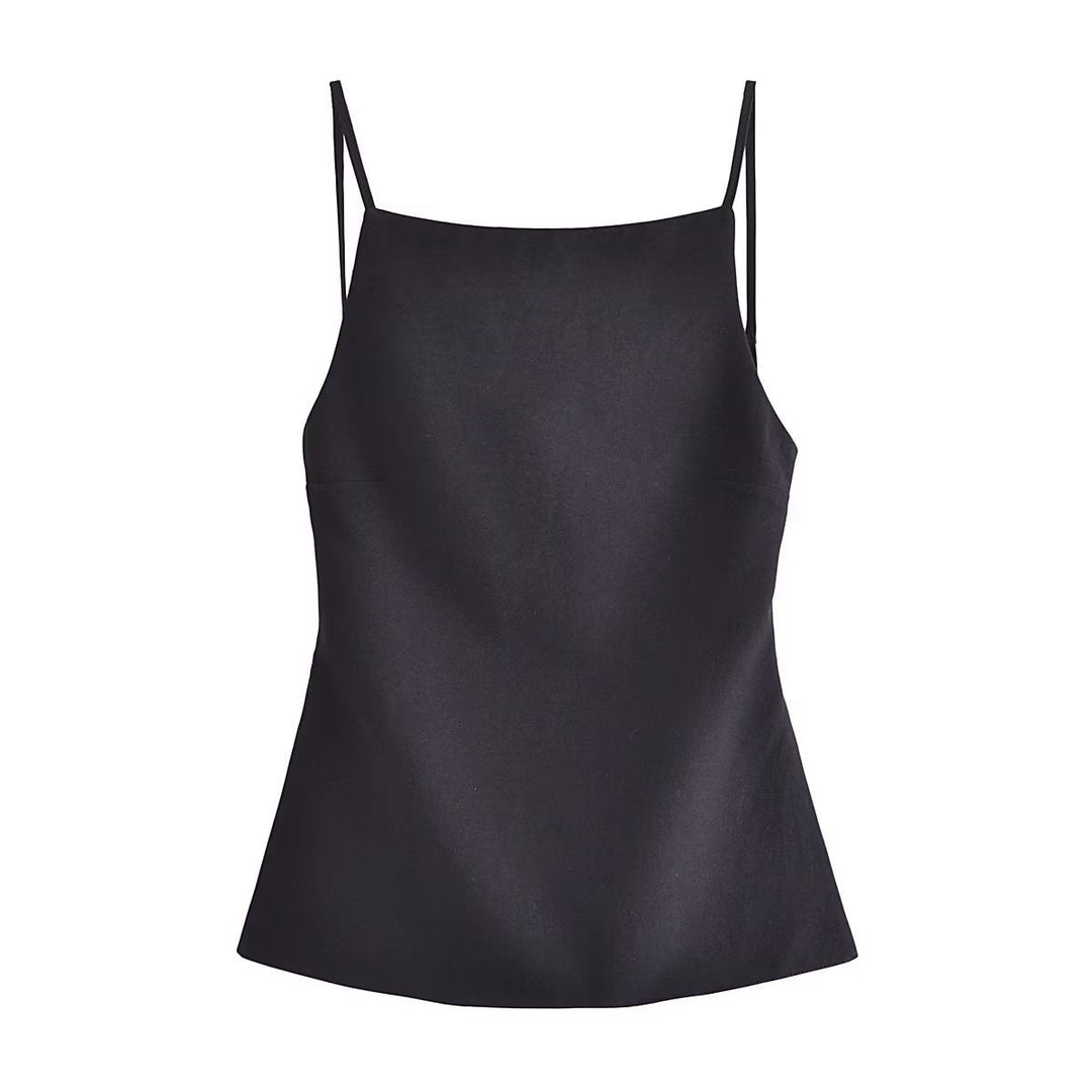 Levoire | Top dos nu T-shirt court à bretelles dos nu Noir