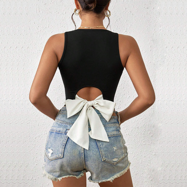 Body pour femme avec découpe au dos et détail de nœud ludique Levoire