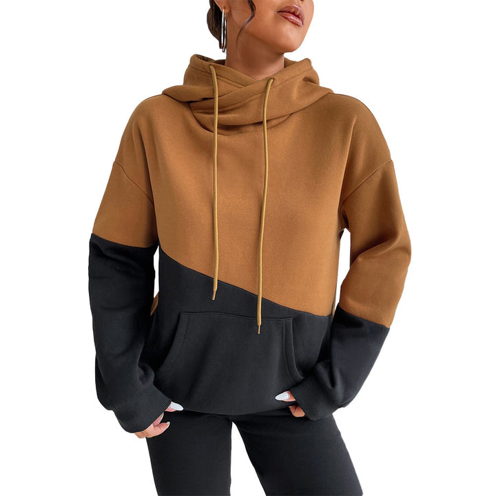 Hoodie surdimensionné pour femmes avec design en blocs de couleurs Levoire