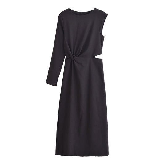 Levoire | Élégant Robe Longue de Printemps noir