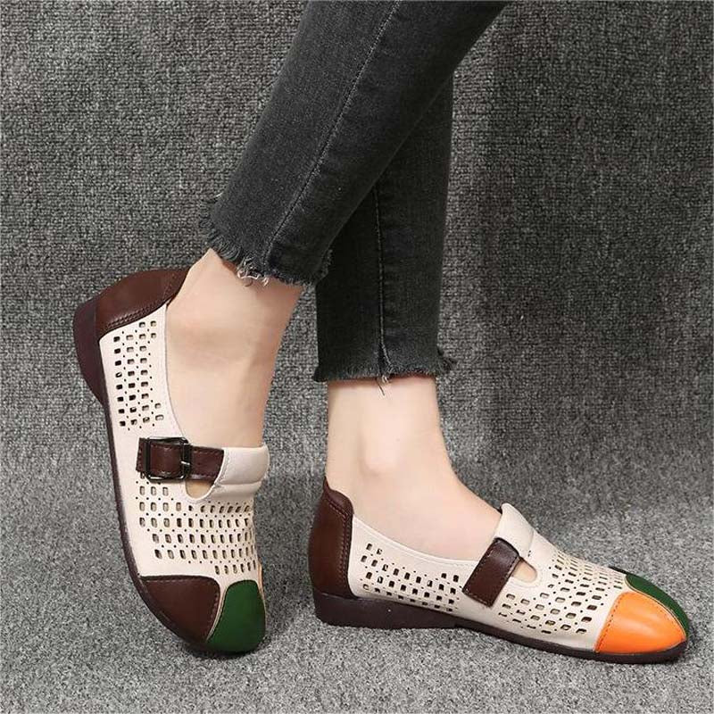 Levoire | Sandales À Air Avec Une Boucle Et Un Bout Coloré Pour Femmes