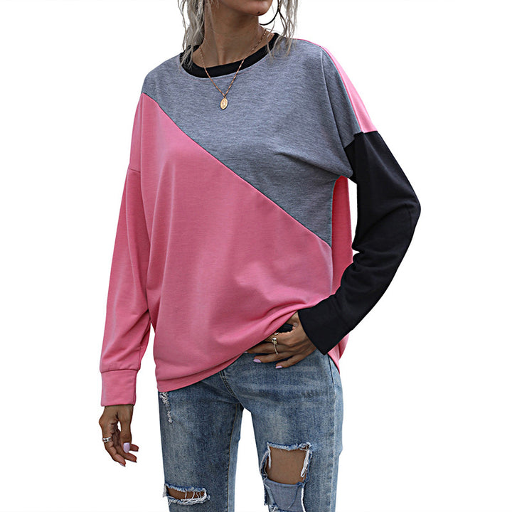 Sweat à capuche féminin à la mode avec des blocs de couleur contrastés Levoire