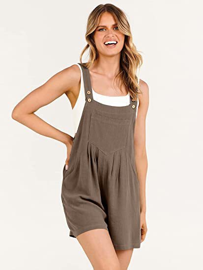 Levoire | Short Urbain Sans Bretelles à Coupe Droite Braun