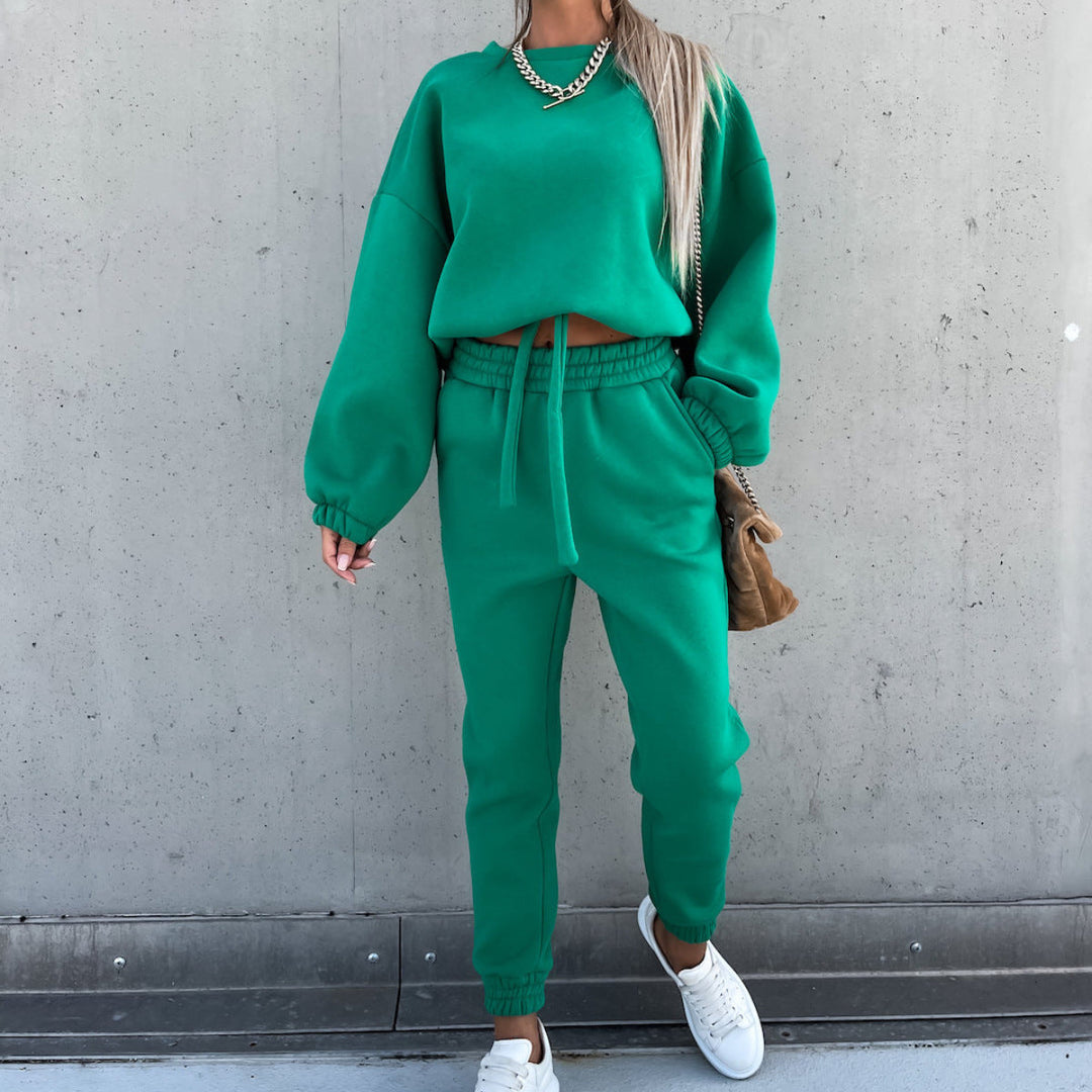Levoire | Pull en college unicolore élégant - pack décontracté Vert