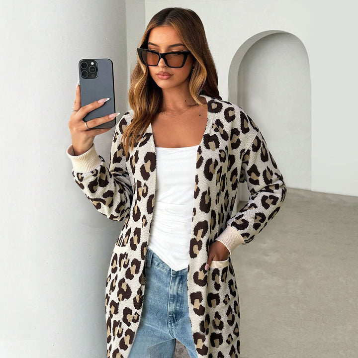 Cardigan femme avec motif léopard et poches pratiques Levoire