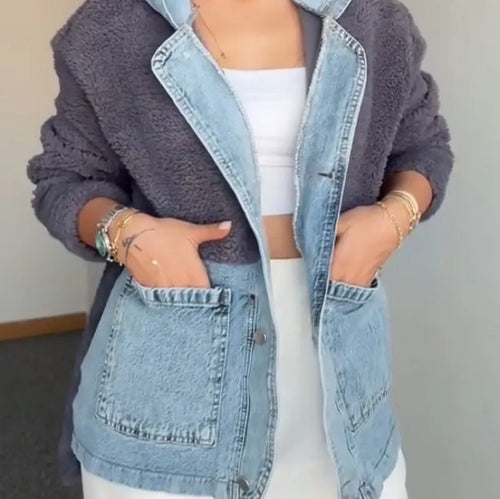 Veste de transition pour femmes avec un matériau extérieur en polaire confortable et des boutons-pression pratiques Levoire