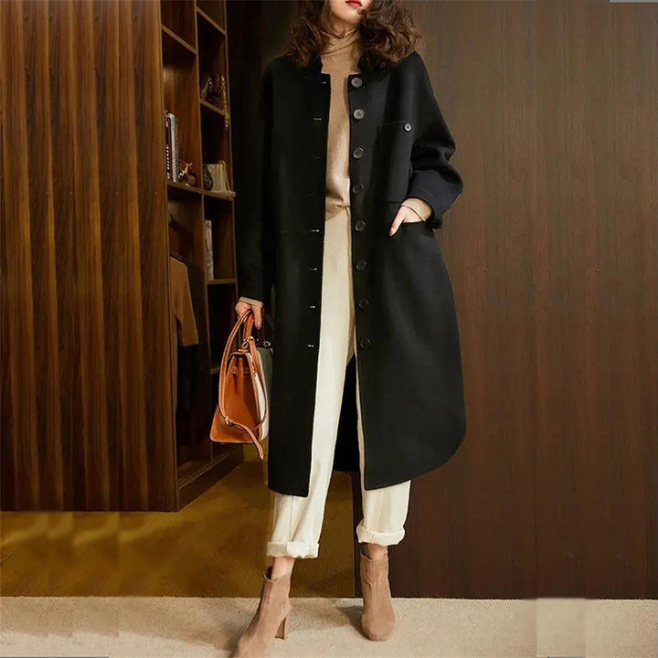 Levoire | Manteau Trench En Cachemire Long Noir