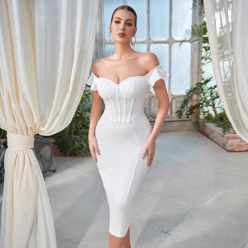 Robe moulante pour femme avec design décolleté et look corset Levoire