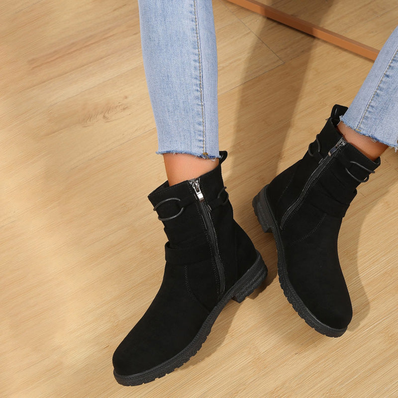 Levoire | Bottes Mi-Hautes Robustes À Boucle Pour Femmes