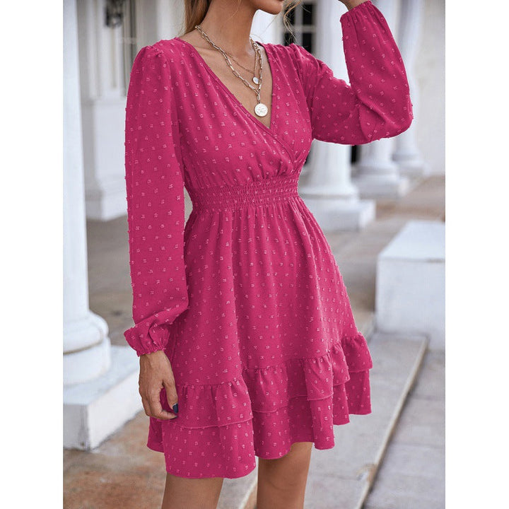 Levoire | Robe D'Été Midi Avec Volants Rosa