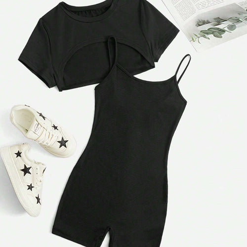 Ensemble de combinaison pour femme à top court et shorts Levoire