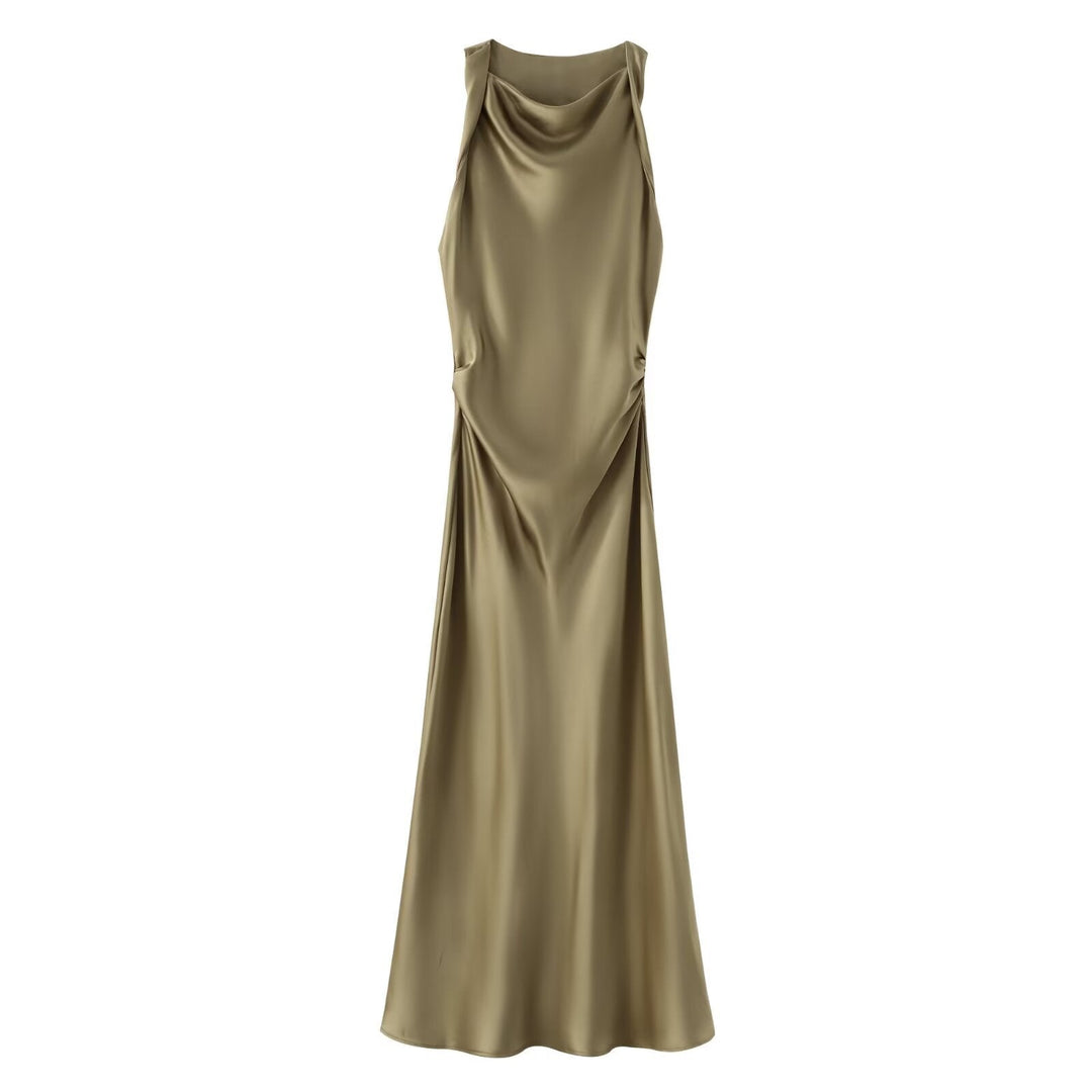 Levoire | Élégant Printemps longue robe vert olive