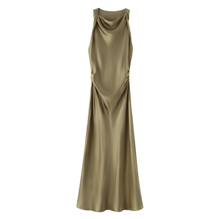 Levoire | Élégant Printemps longue robe vert olive